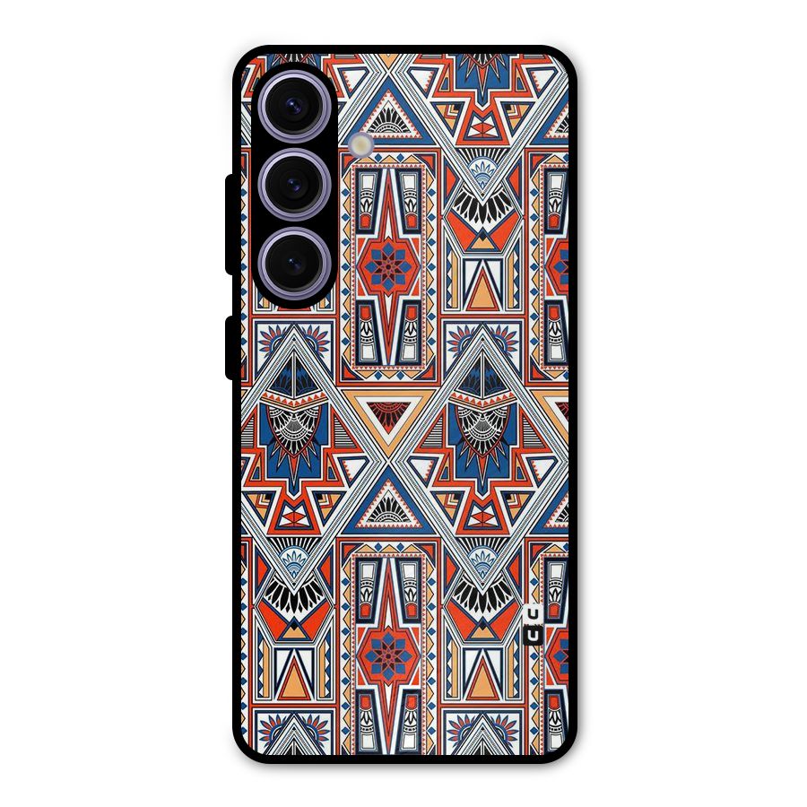 Creative Aztec Art Metal Back Case for Galaxy S24