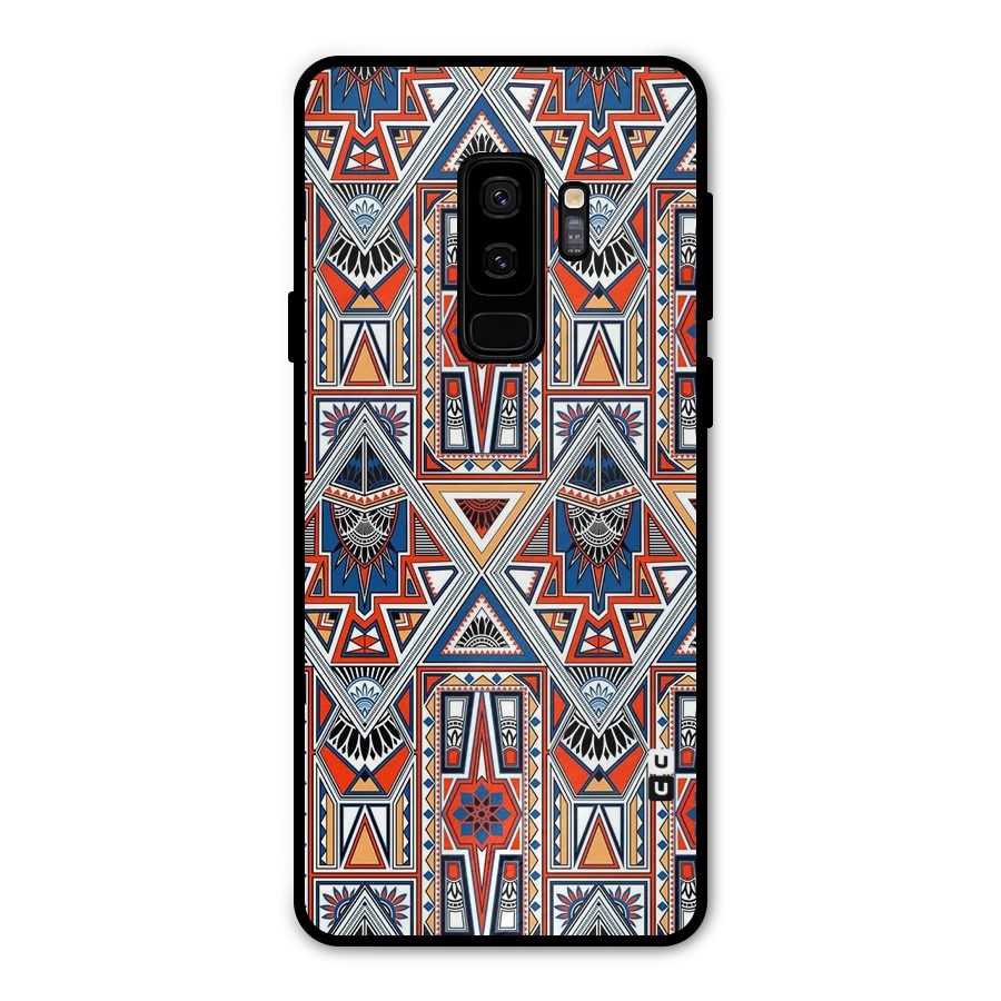 Creative Aztec Art Metal Back Case for Galaxy S9 Plus
