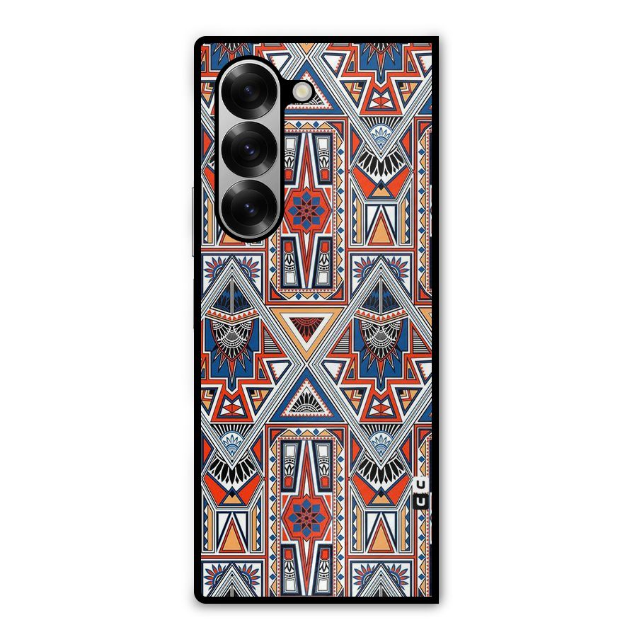 Creative Aztec Art Metal Back Case for Galaxy Z Fold6
