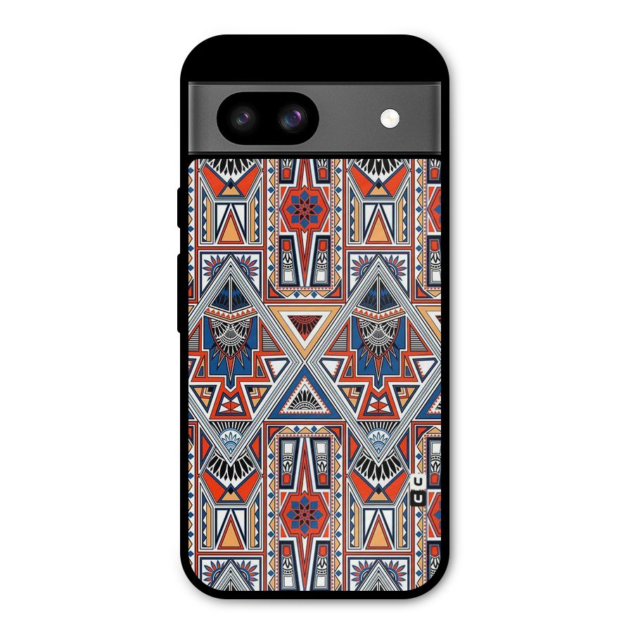 Creative Aztec Art Metal Back Case for Google Pixel 8a
