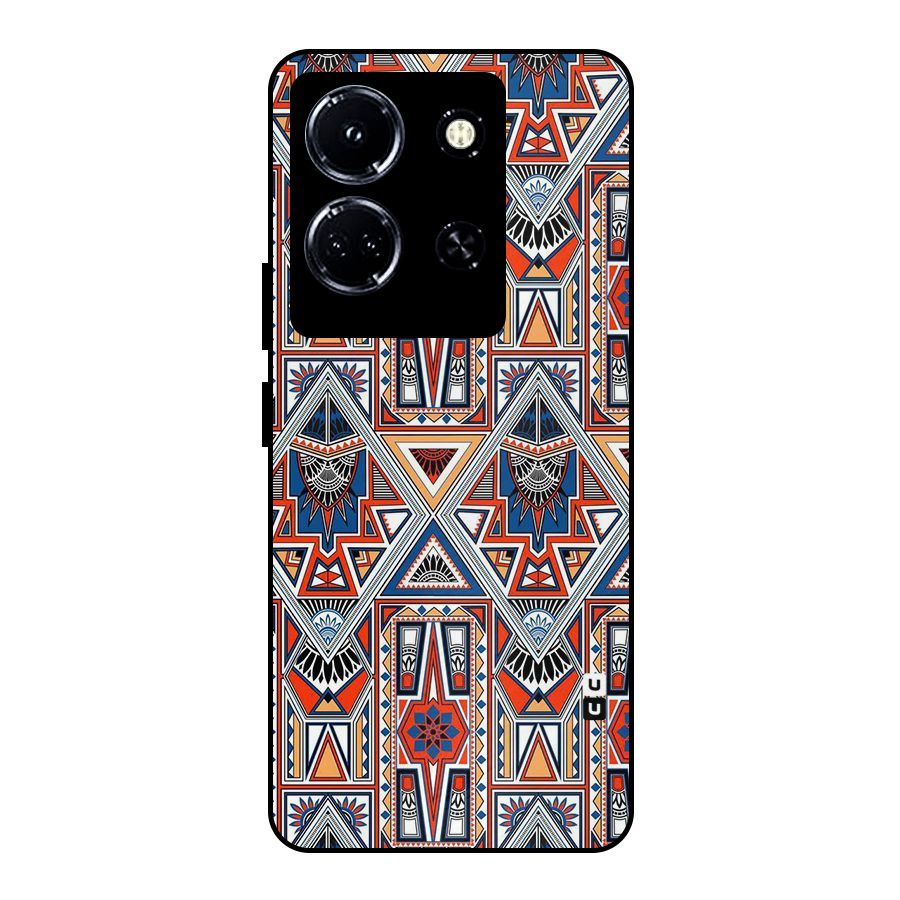 Creative Aztec Art Metal Back Case for Infinix Note 30 5G