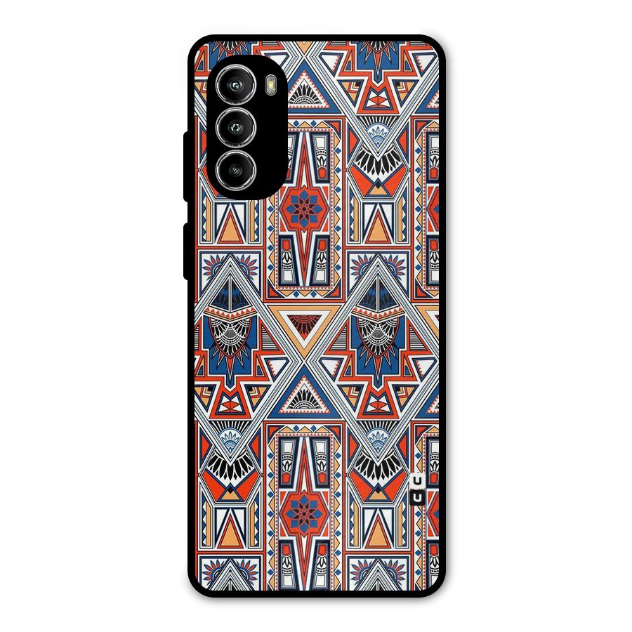 Creative Aztec Art Metal Back Case for Moto G52