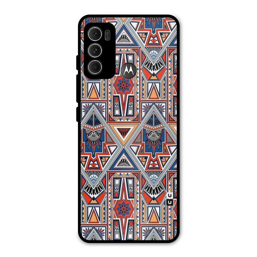 Creative Aztec Art Metal Back Case for Moto G60