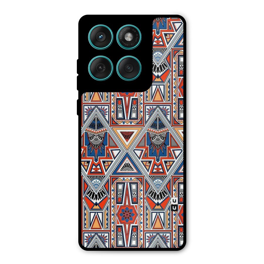 Creative Aztec Art Metal Back Case for Motorola Edge 60