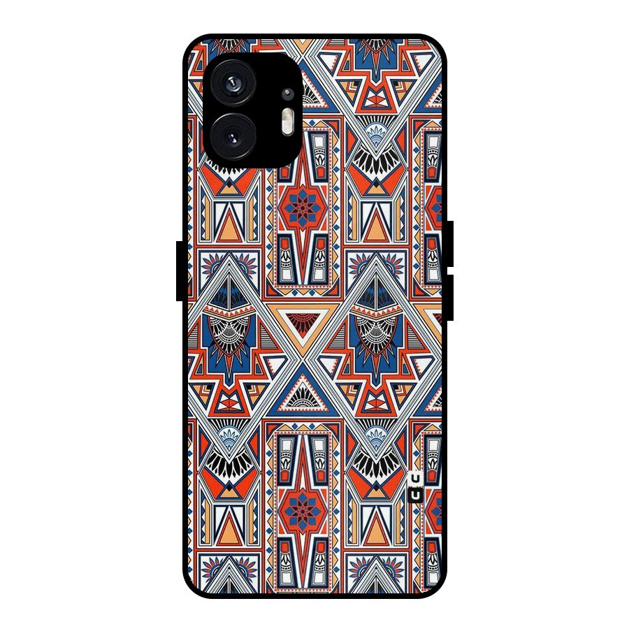 Creative Aztec Art Metal Back Case for Nothing Phone 2