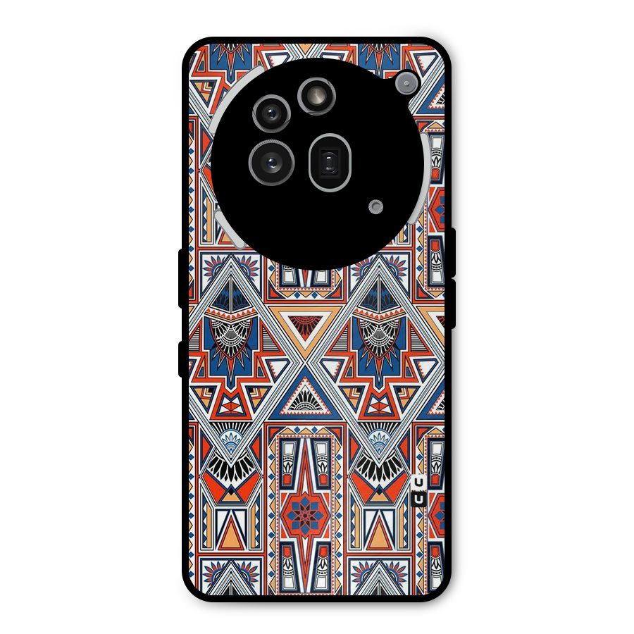 Creative Aztec Art Metal Back Case for Nothing Phone 3a Pro