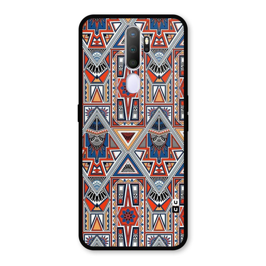 Creative Aztec Art Metal Back Case for Oppo A5 (2020)