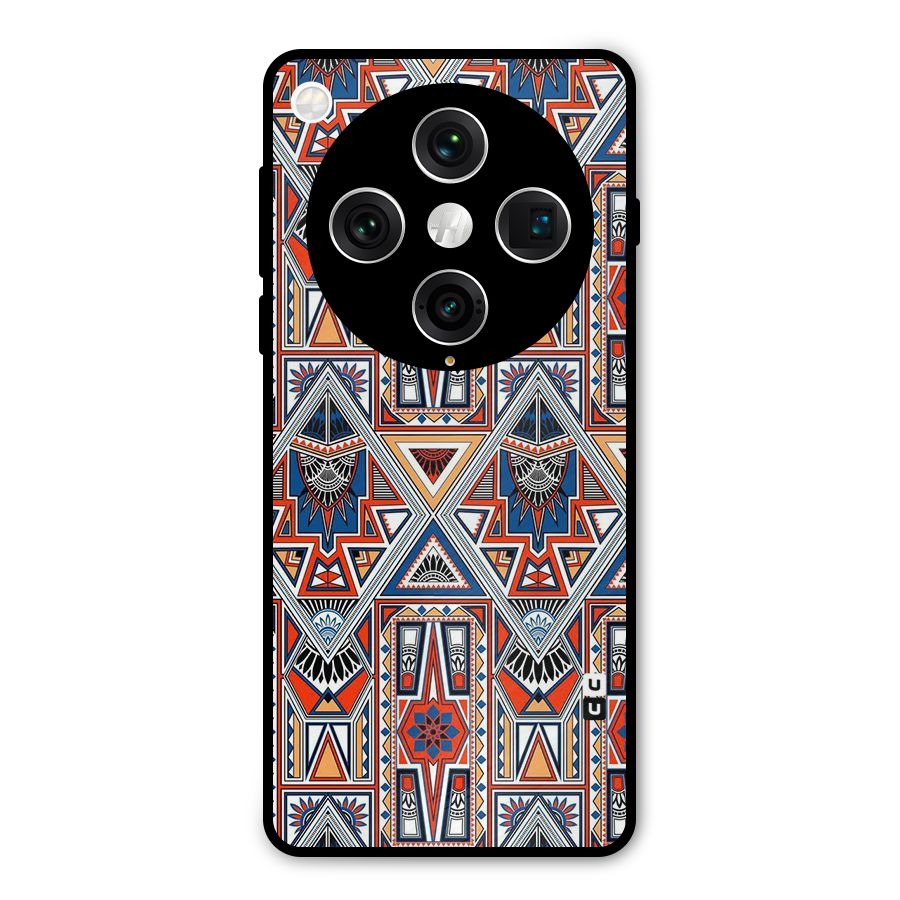 Creative Aztec Art Metal Back Case for Oppo Find X8 Pro