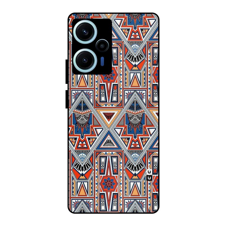 Creative Aztec Art Metal Back Case for Poco F5