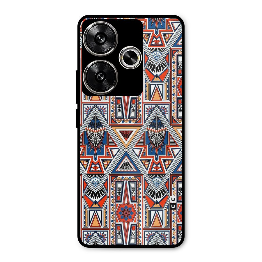 Creative Aztec Art Metal Back Case for Poco F6