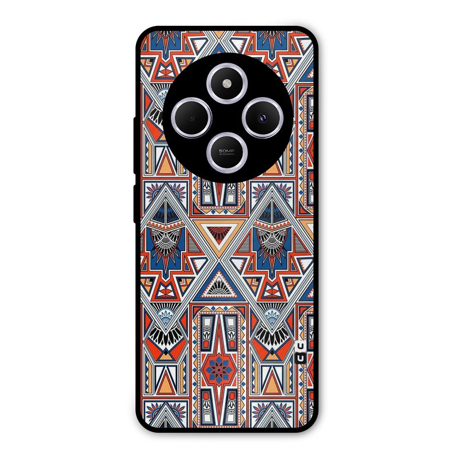 Creative Aztec Art Metal Back Case for Poco M7