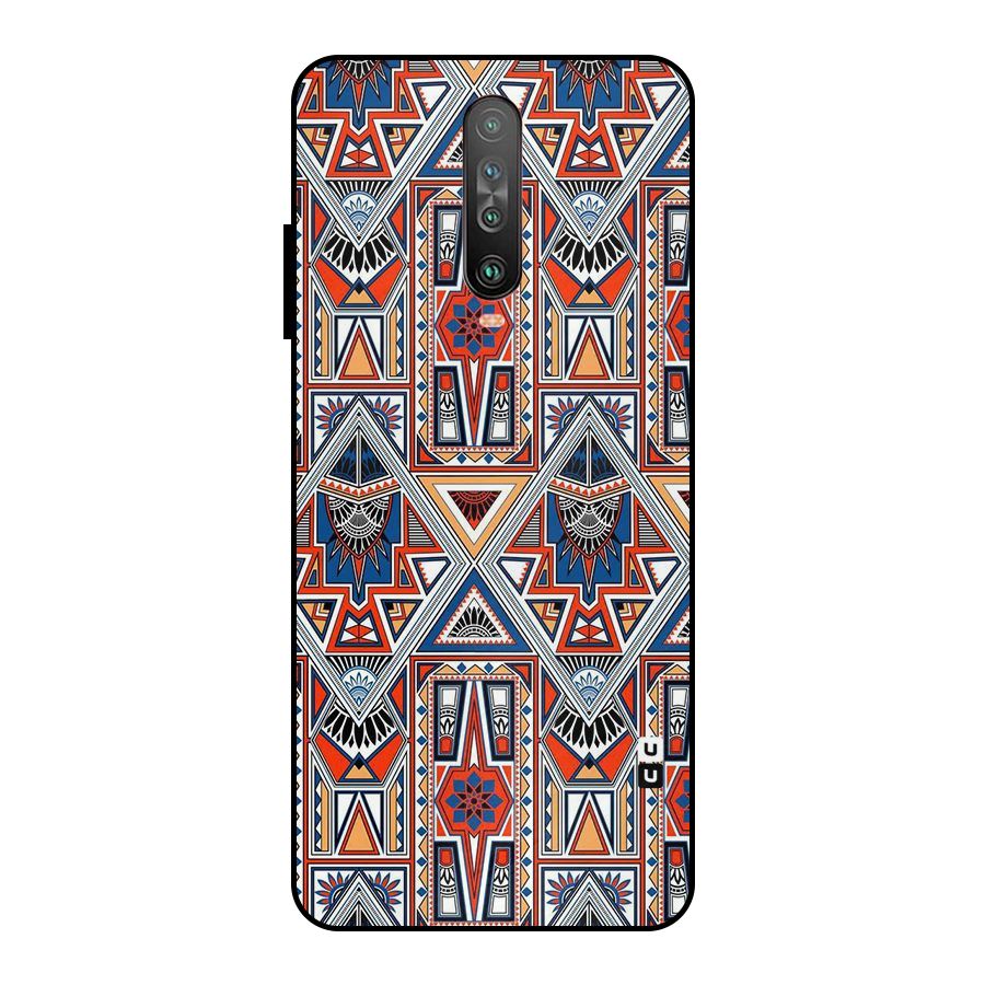 Creative Aztec Art Metal Back Case for Poco X2