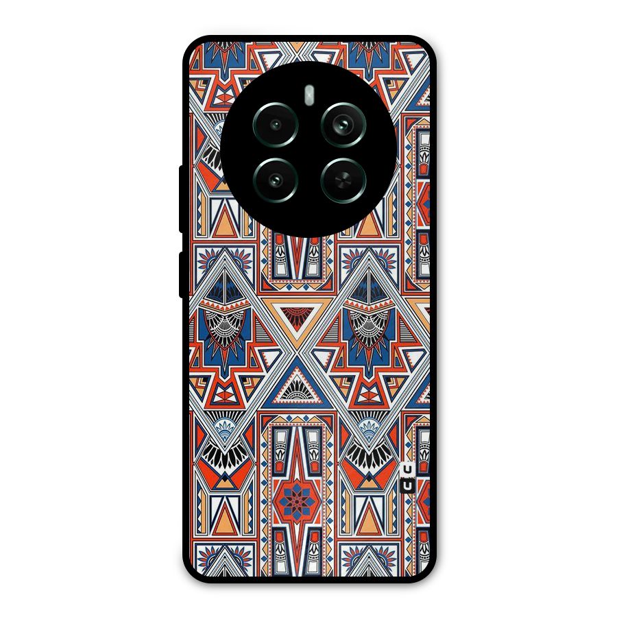 Creative Aztec Art Metal Back Case for Realme 12 Pro Plus