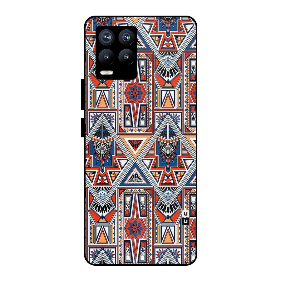 Creative Aztec Art Metal Back Case for Realme 8 Pro