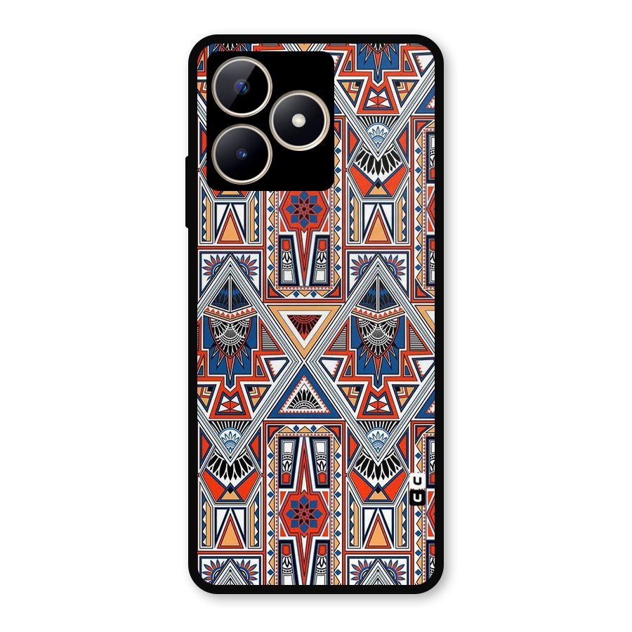 Creative Aztec Art Metal Back Case for Realme C53