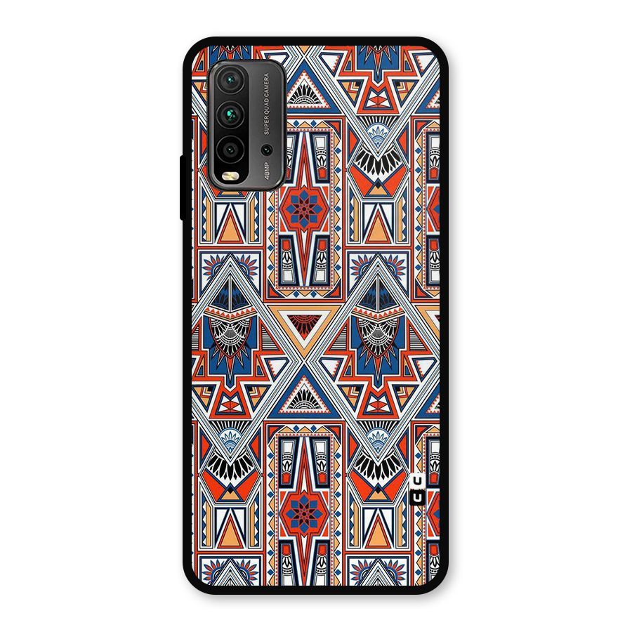 Creative Aztec Art Metal Back Case for Redmi 9 Power