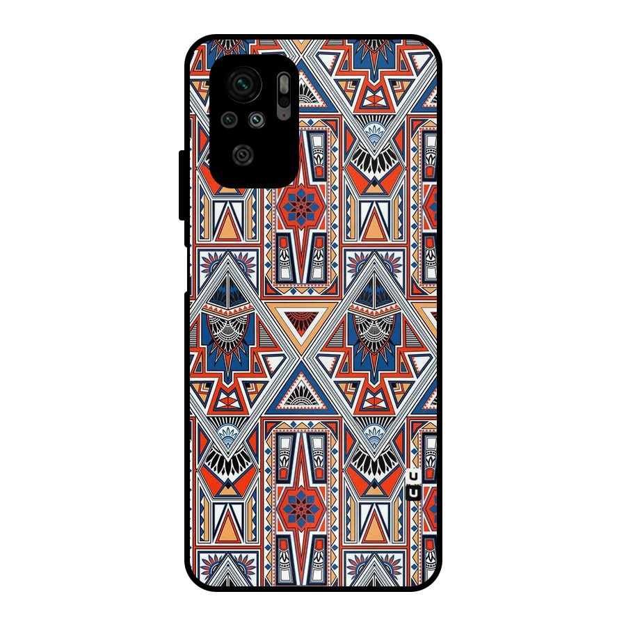 Creative Aztec Art Metal Back Case for Redmi Note 10S