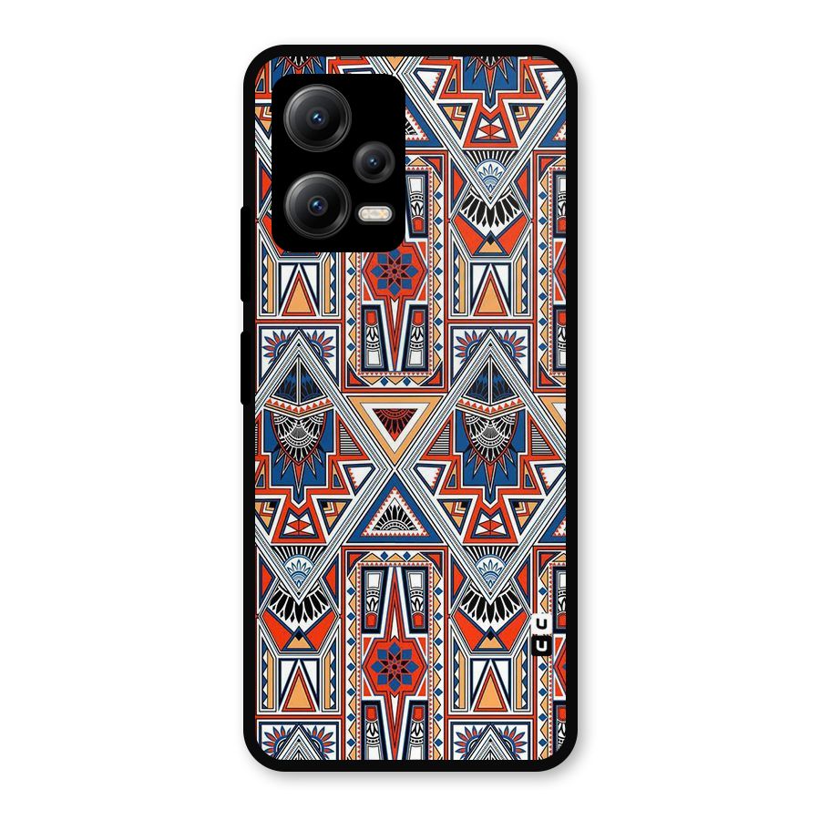 Creative Aztec Art Metal Back Case for Redmi Note 12 5G