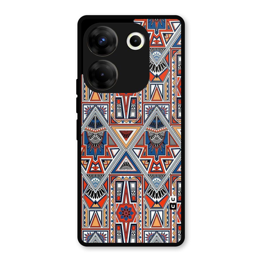 Creative Aztec Art Metal Back Case for Tecno Camon 20