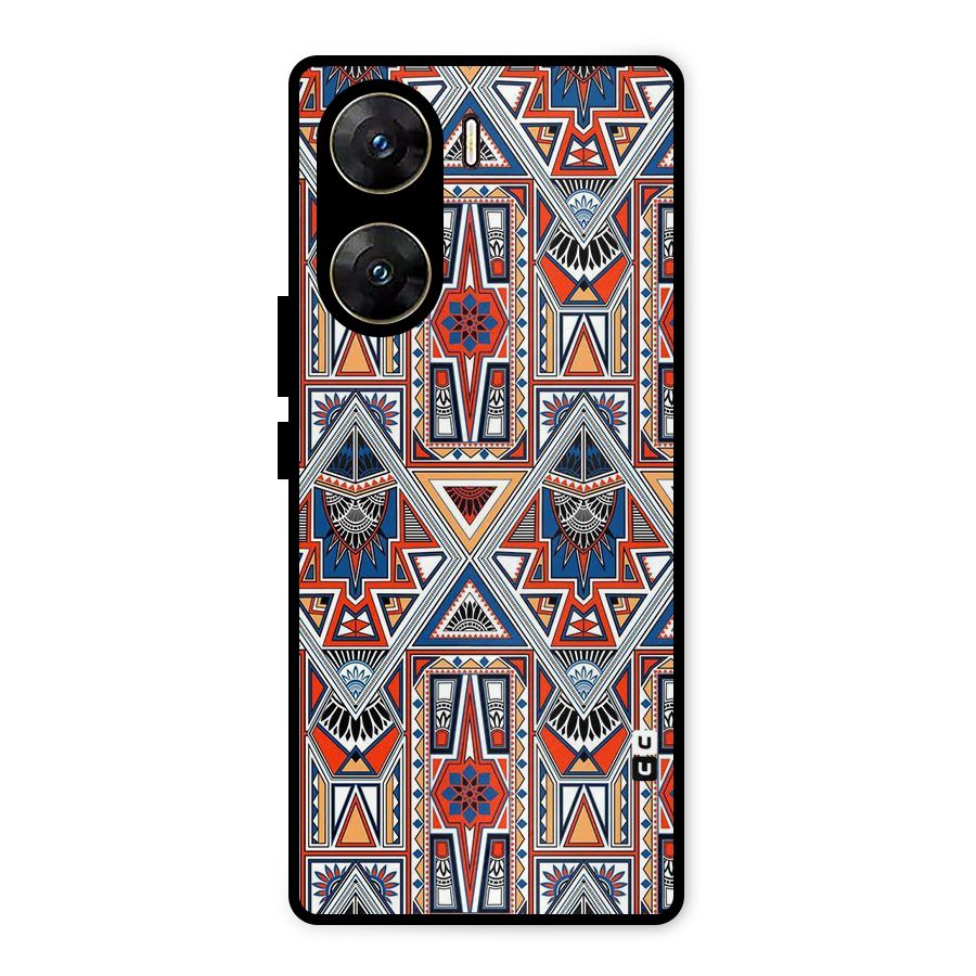 Creative Aztec Art Metal Back Case for Vivo V29e