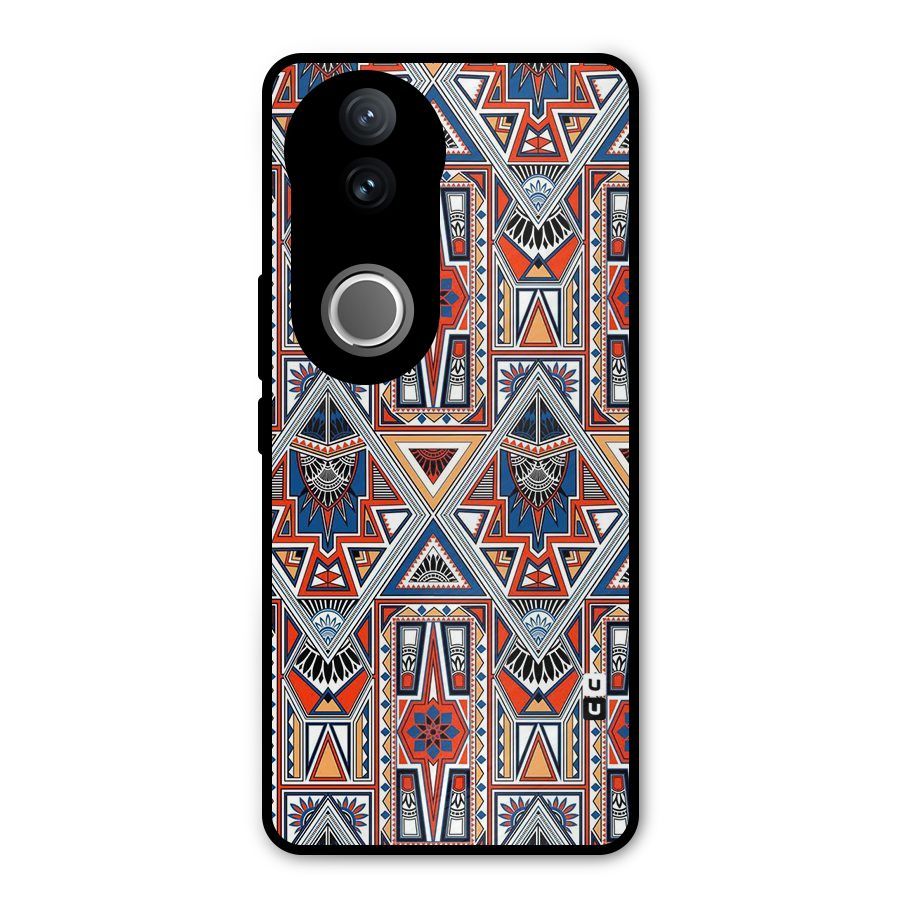 Creative Aztec Art Metal Back Case for Vivo V50e