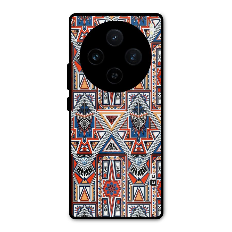 Creative Aztec Art Metal Back Case for Vivo X100