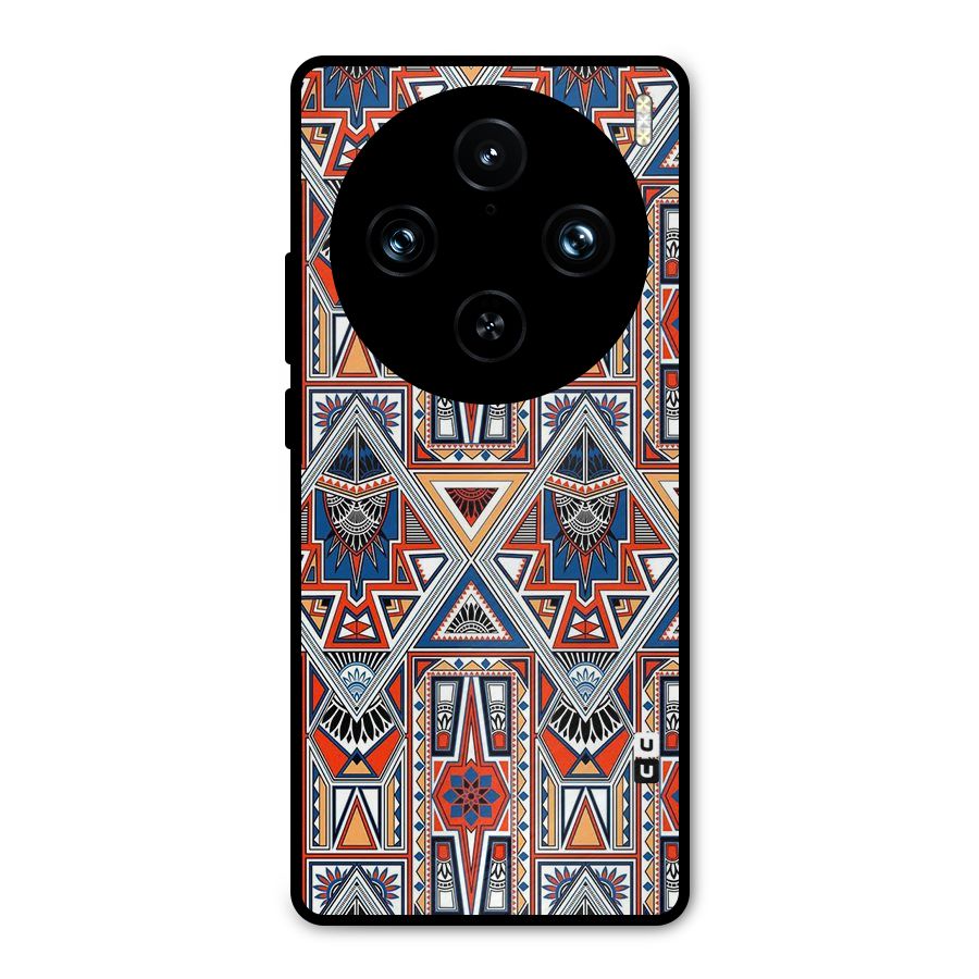 Creative Aztec Art Metal Back Case for Vivo X100 Pro
