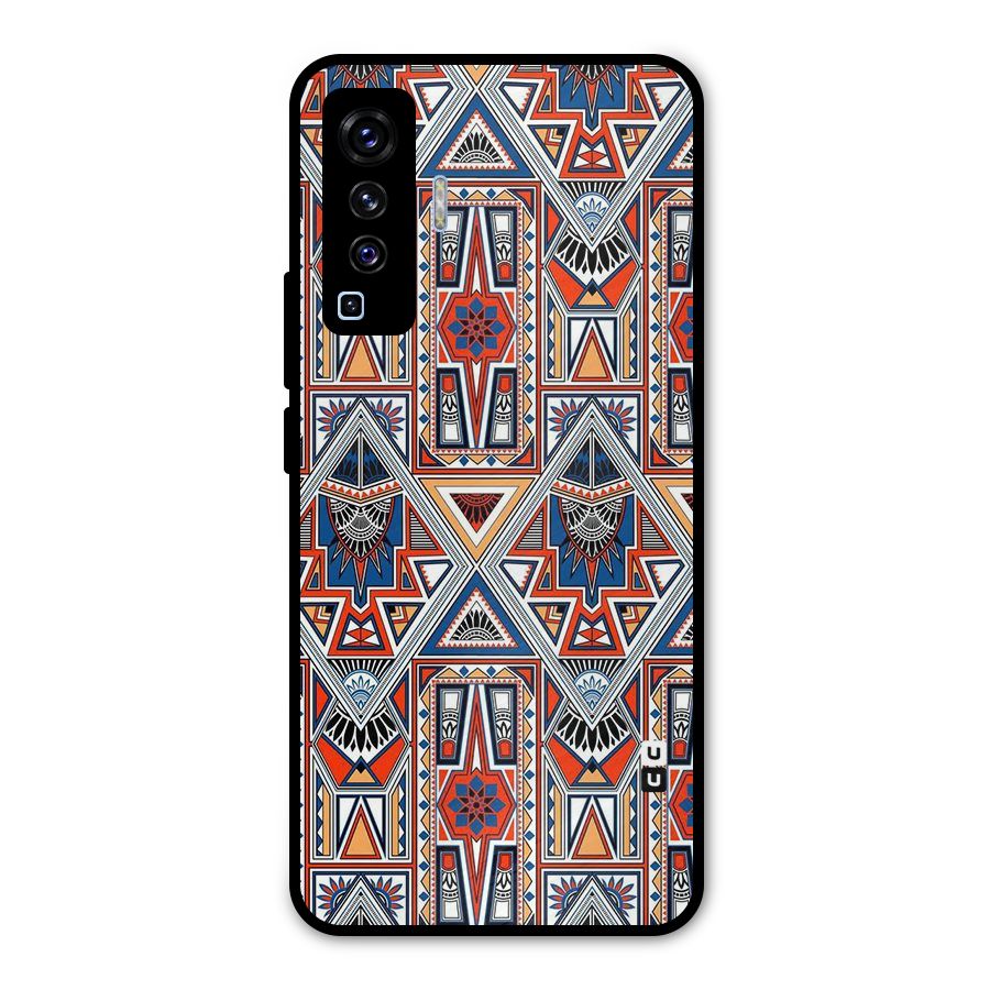 Creative Aztec Art Metal Back Case for Vivo X50