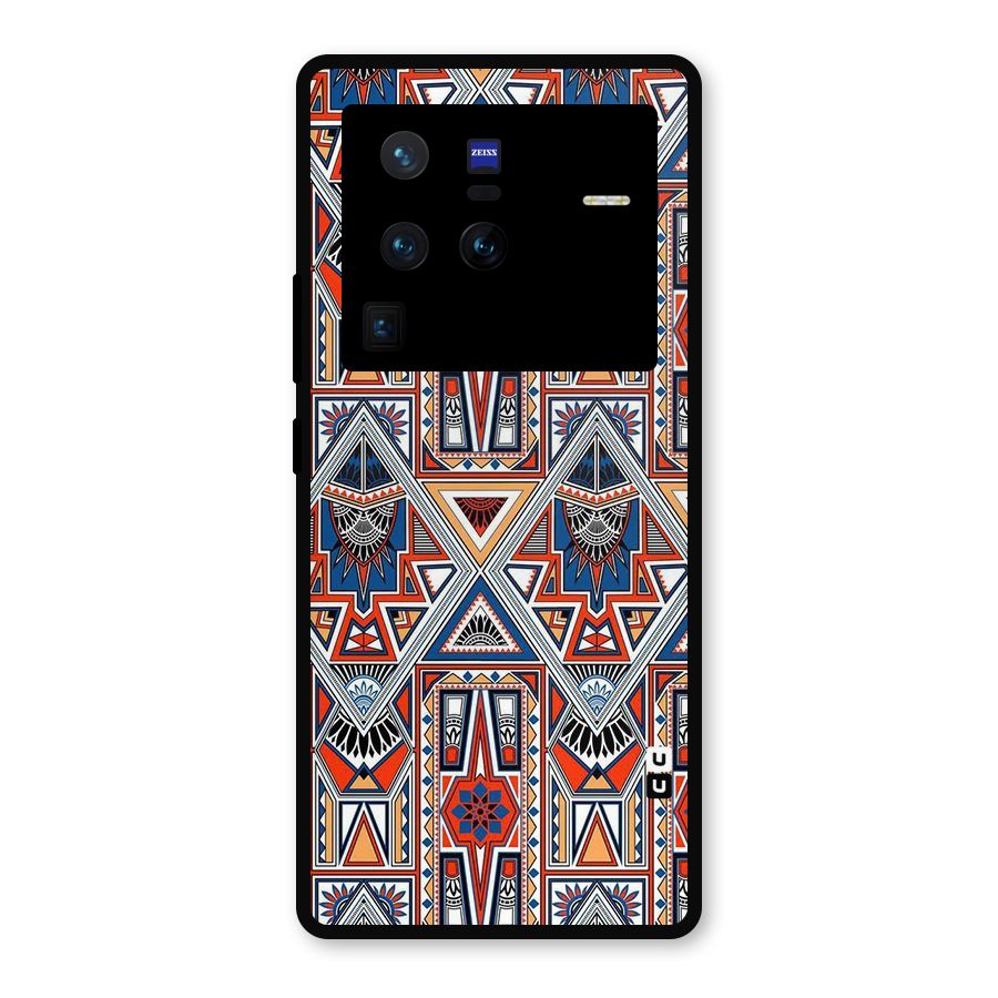Creative Aztec Art Metal Back Case for Vivo X80 Pro