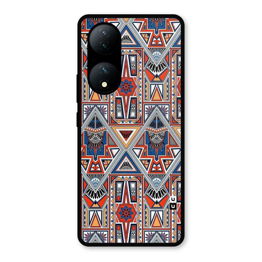 Creative Aztec Art Metal Back Case for Vivo Y100a
