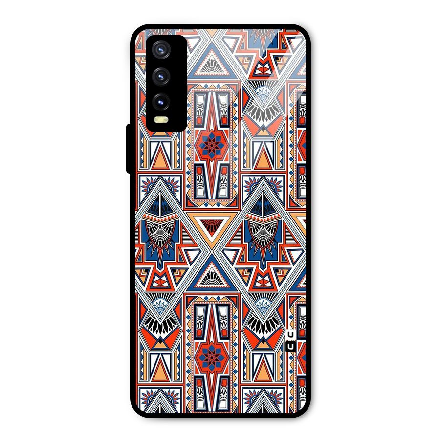 Creative Aztec Art Metal Back Case for Vivo Y20g