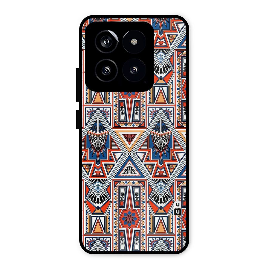 Creative Aztec Art Metal Back Case for Xiaomi 14