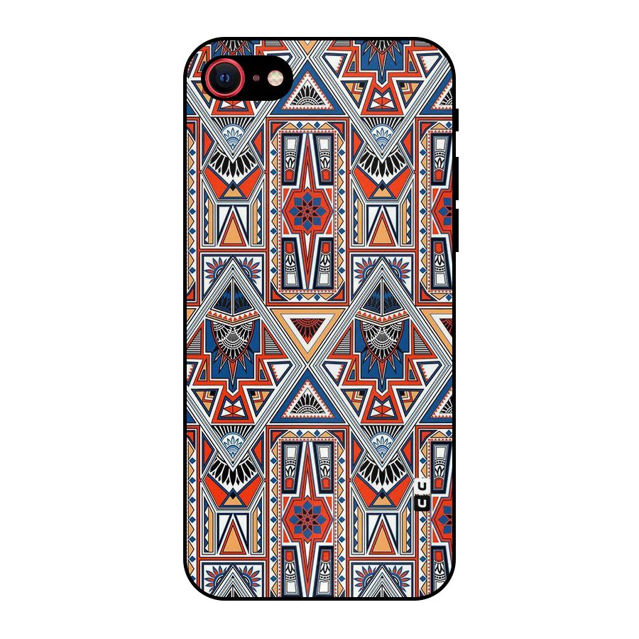Creative Aztec Art Metal Back Case for iPhone 8