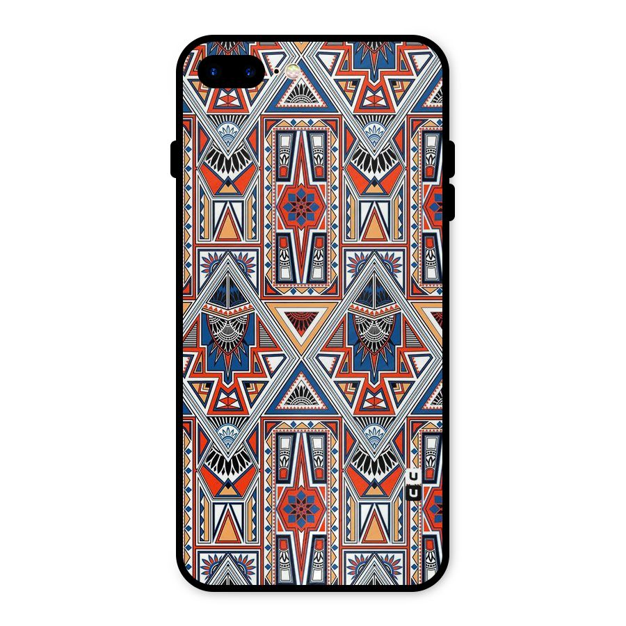 Creative Aztec Art Metal Back Case for iPhone 8 Plus