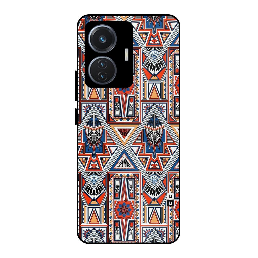 Creative Aztec Art Metal Back Case for iQOO Z6 44W