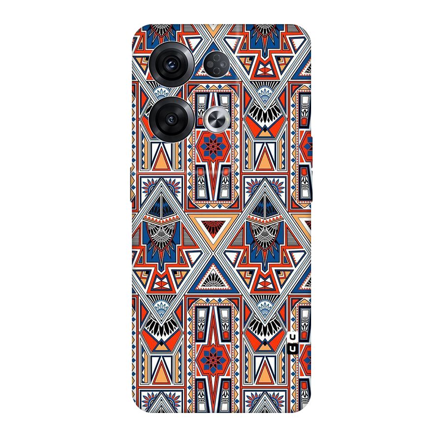 Creative Aztec Art Original Polycarbonate Back Case for Oppo Reno8 Pro 5G