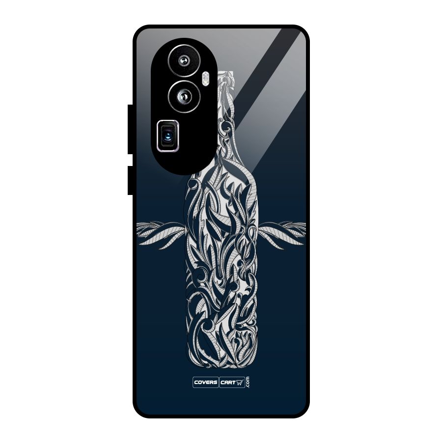 Creative Bottle Glass Back Case for Oppo Reno10 Pro Plus