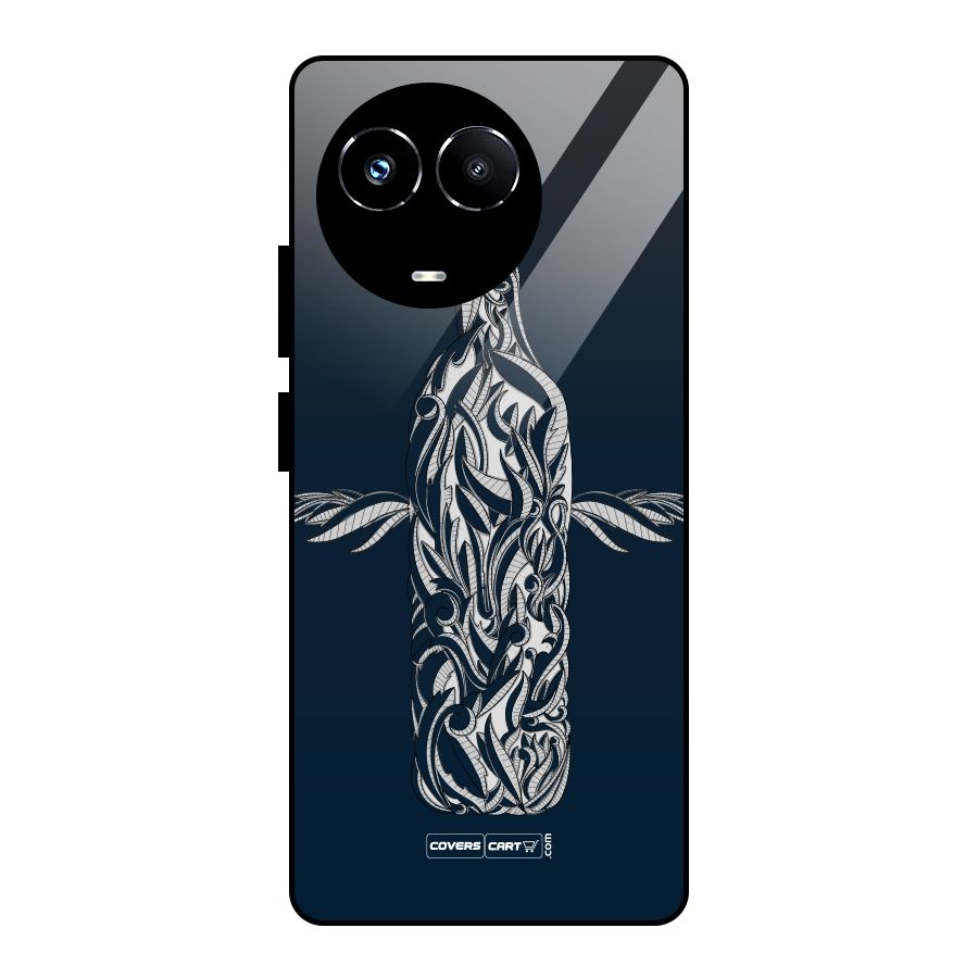 Creative Bottle Glass Back Case for Realme Narzo 60X