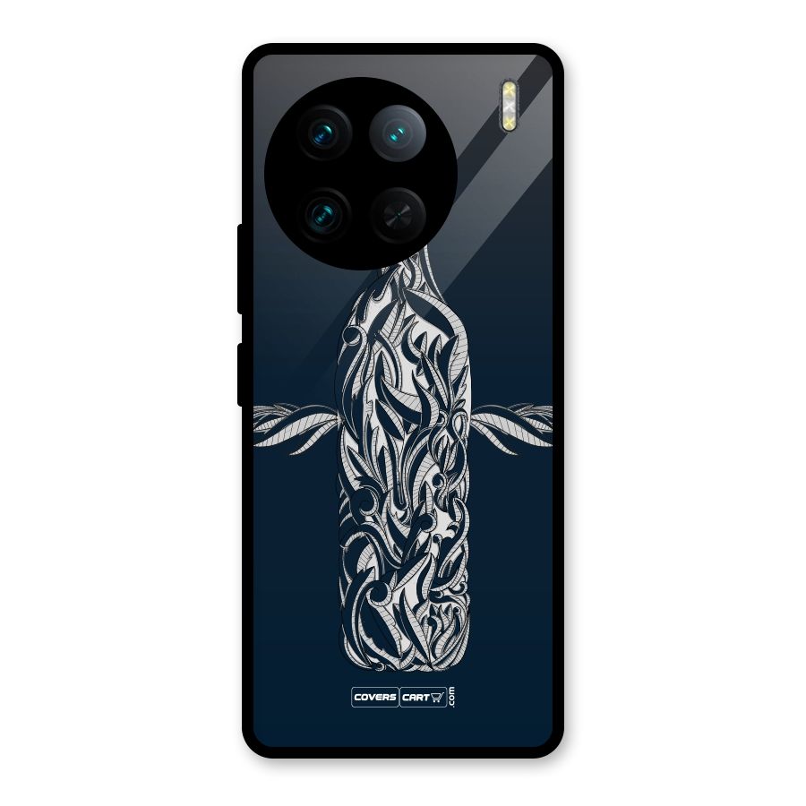 Creative Bottle Glass Back Case for Vivo X90 Pro