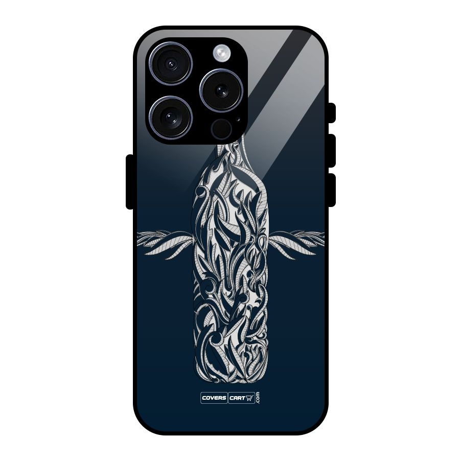 Creative Bottle Glass Back Case for iPhone 15 Pro
