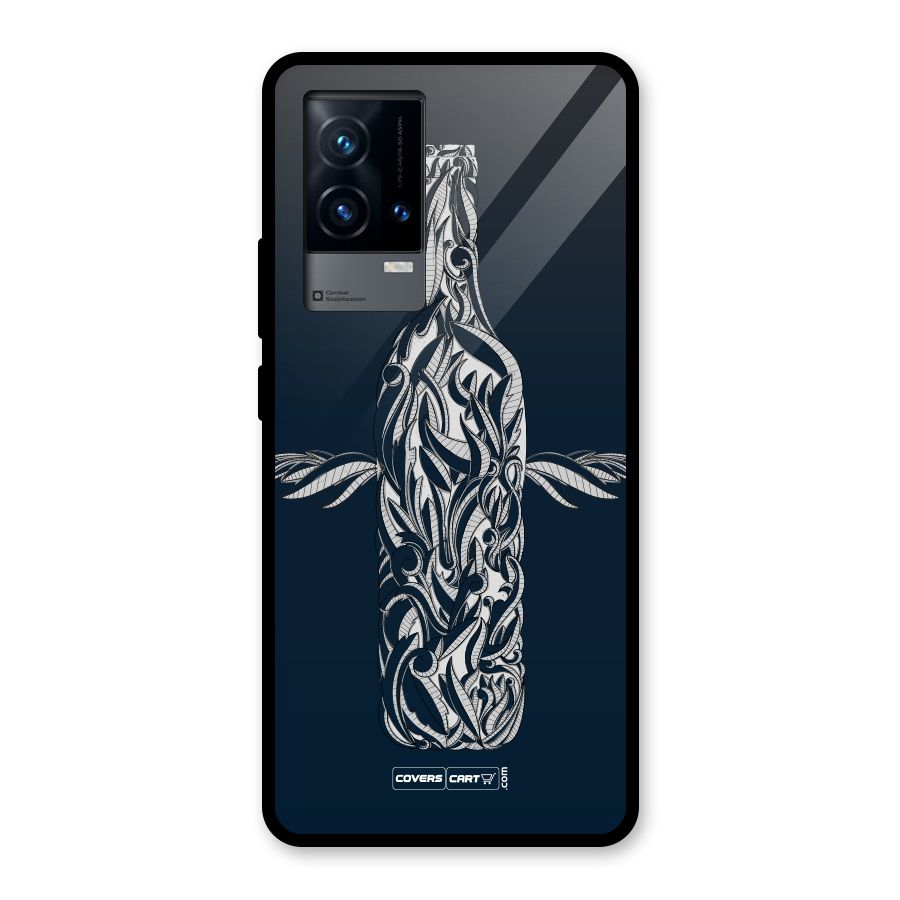 Creative Bottle Glass Back Case for iQOO 9 5G