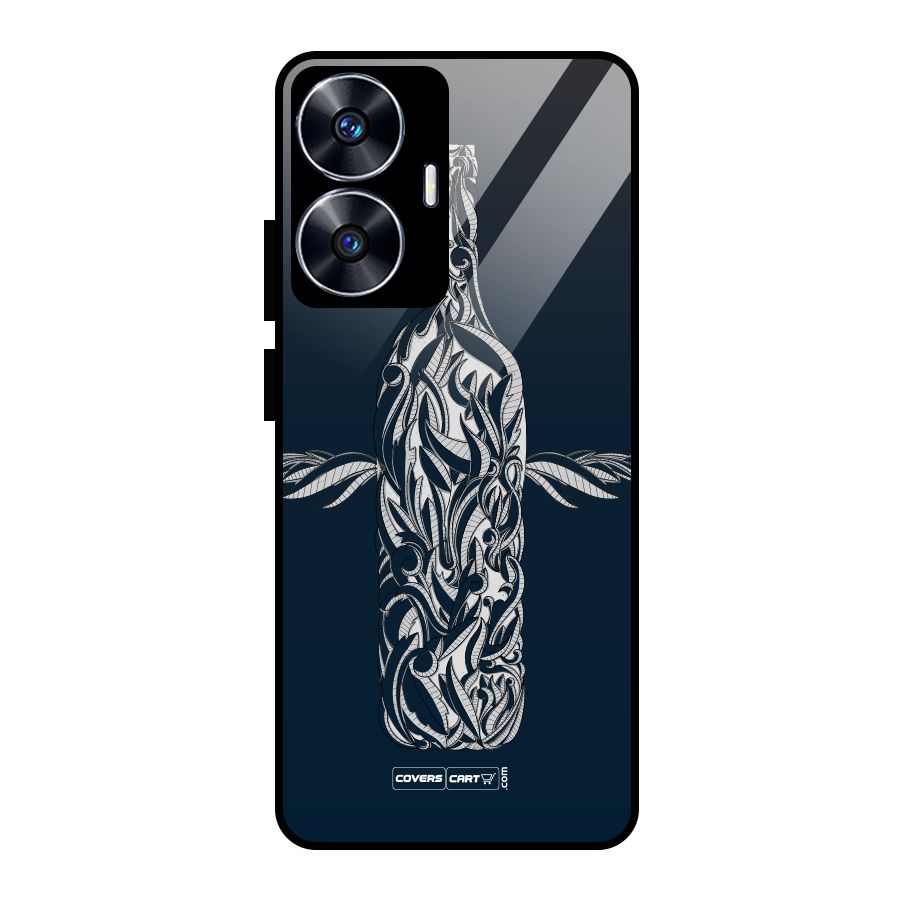 Creative Bottle Glass Back Case for realme C55