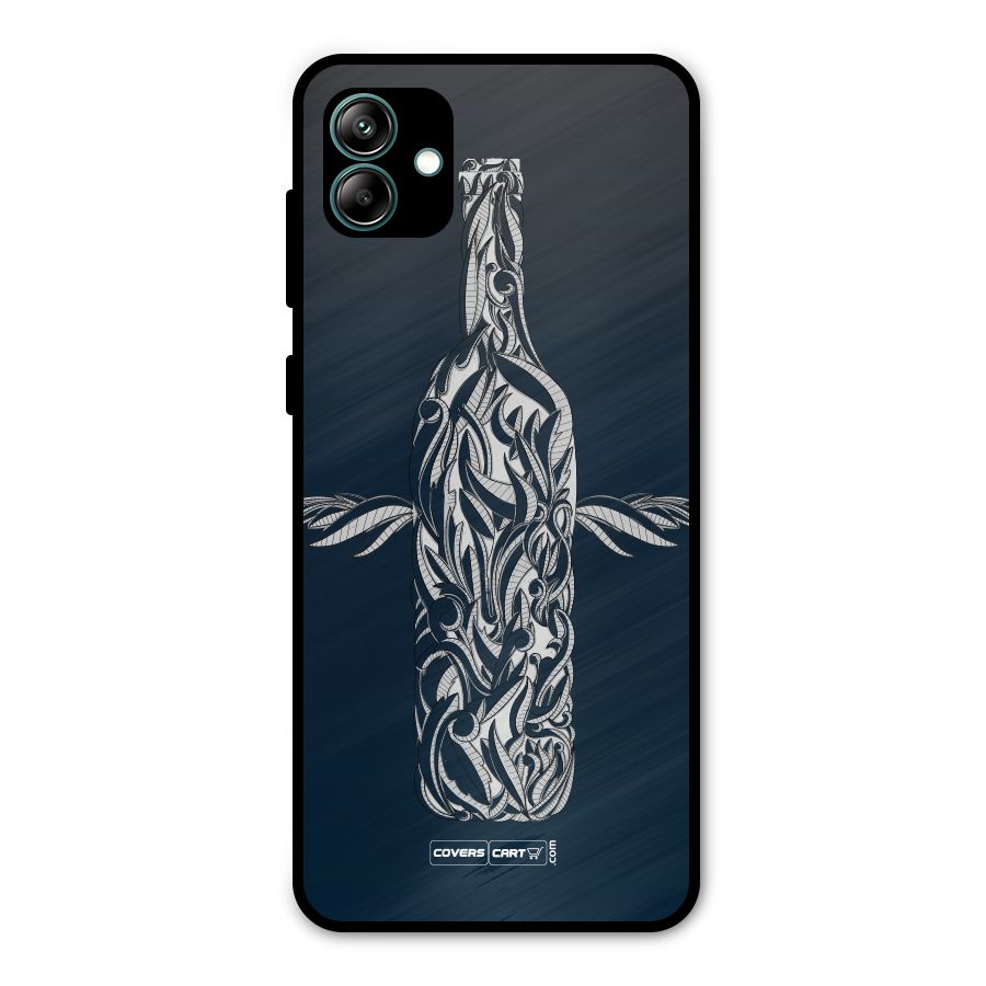 Creative Bottle Metal Back Case for Galaxy A04