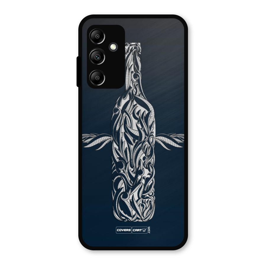 Creative Bottle Metal Back Case for Galaxy A14 5G