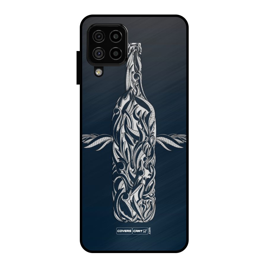 Creative Bottle Metal Back Case for Galaxy A22 4G