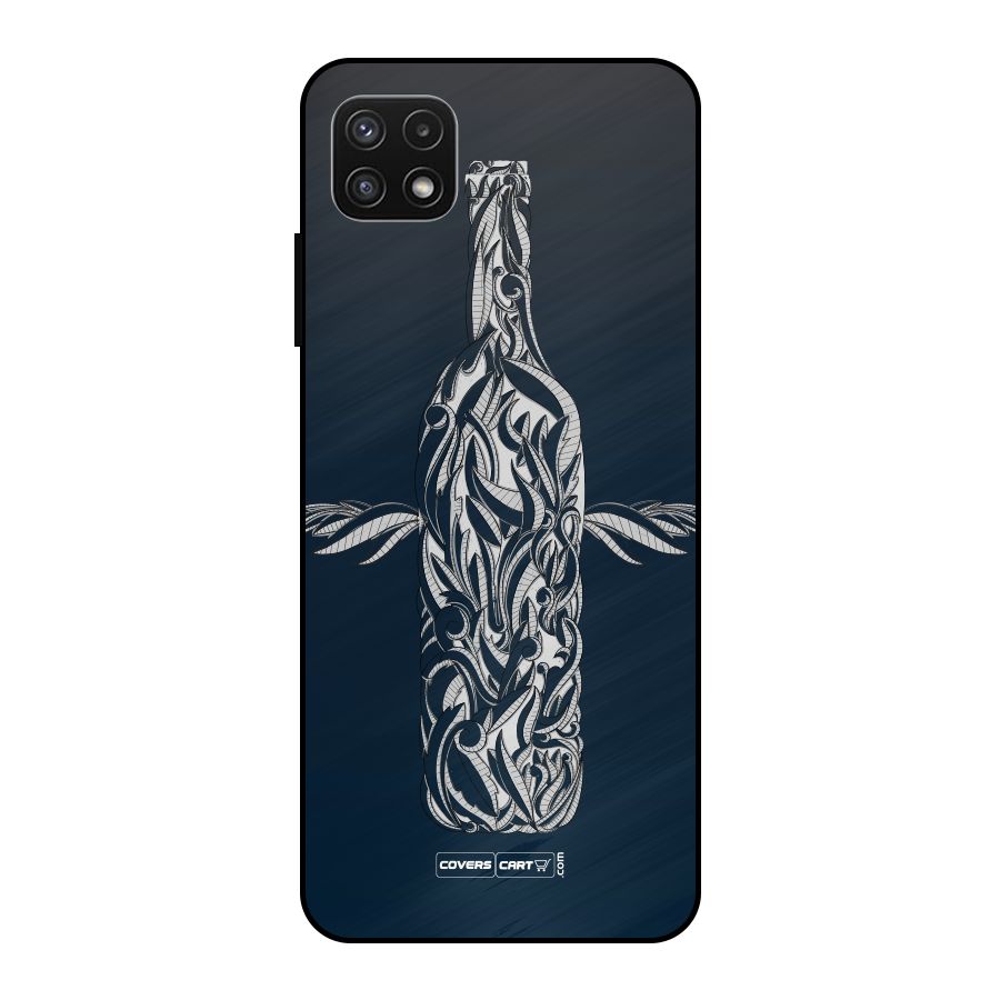 Creative Bottle Metal Back Case for Galaxy A22 5G