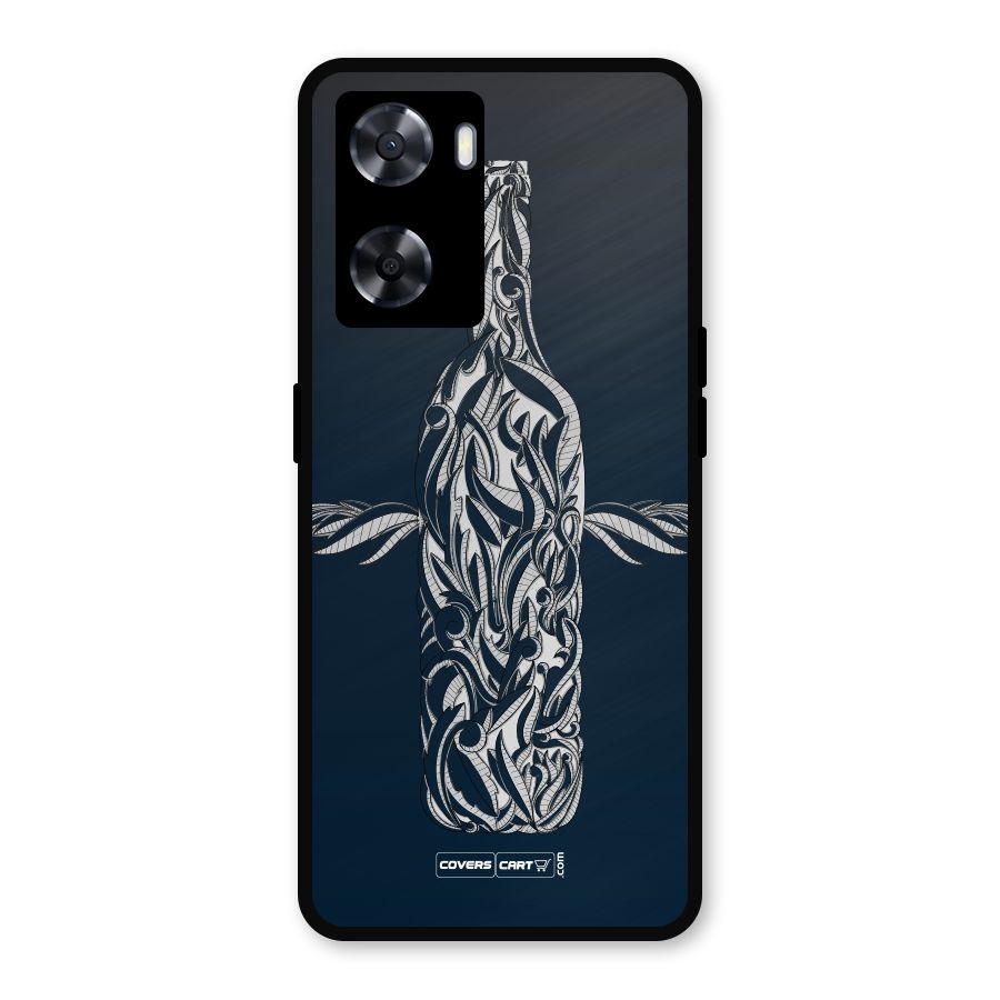 Creative Bottle Metal Back Case for Oppo A57 2022