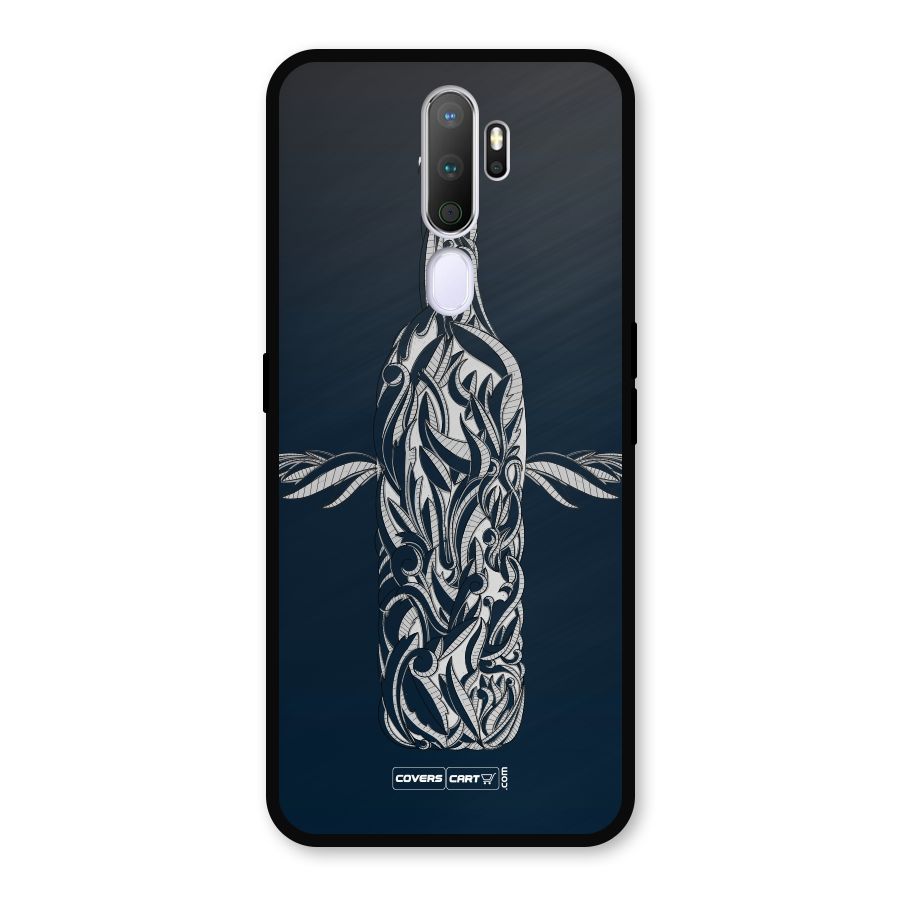 Creative Bottle Metal Back Case for Oppo A9 (2020)