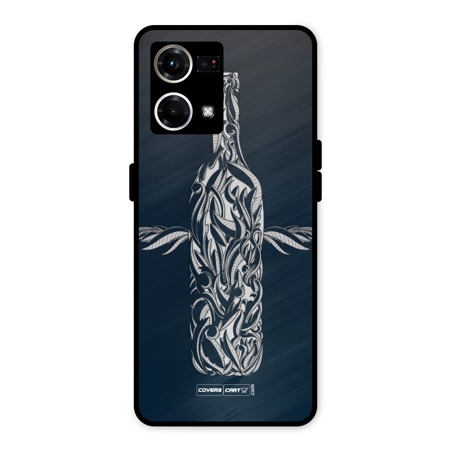 Creative Bottle Metal Back Case for Oppo F21 Pro 4G