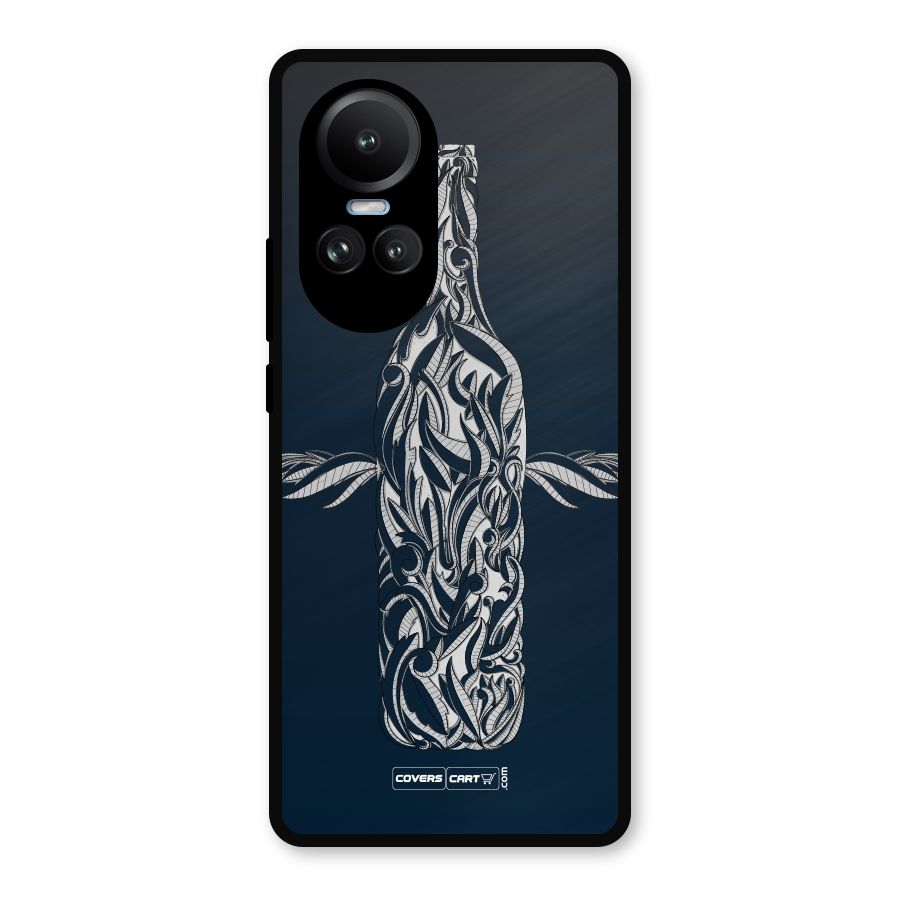 Creative Bottle Metal Back Case for Oppo Reno10